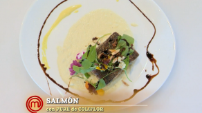 Salmon Honey Mustard con Puré de Coliflor - Bárbara Méndez