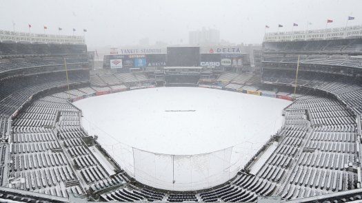 Posponen por nieve duelo entre Yanquis y Rays en NY