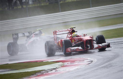 Lluvia afecta ensayos para el GP Británico de F1