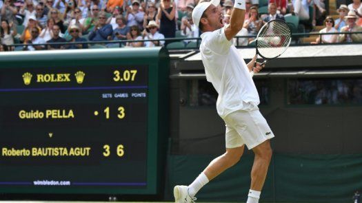 Bautista elimina a Pella en Wimbledon y disputará la semifinal contra Djokovic