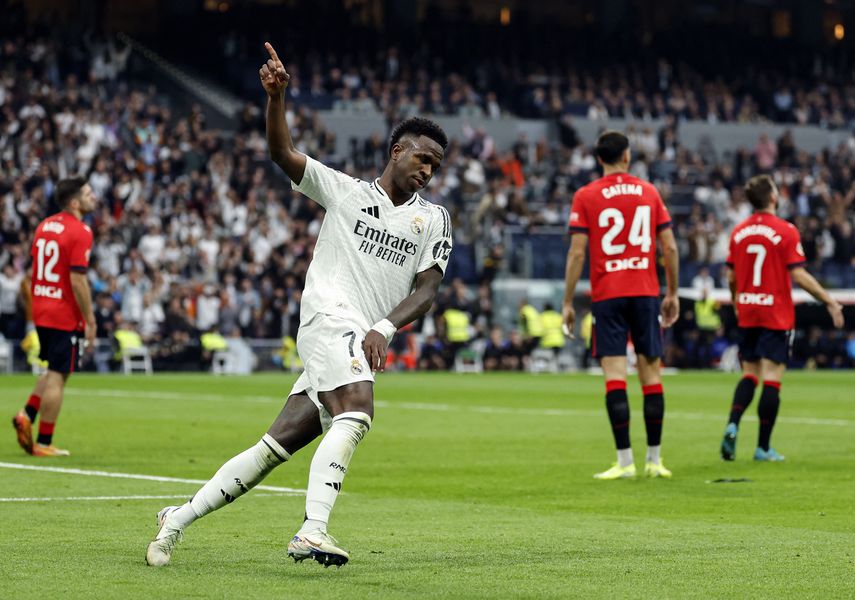 El Real Madrid superó por goleada al Osasuna con gran actuación de Vinícius Jr