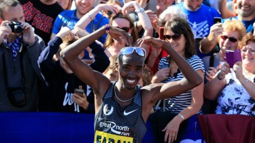 Mo Farah gana la Great North Run por tercera vez consecutiva