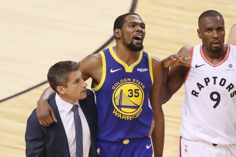 Durant sufre lesión en tendón de Aquiles en su regreso en Final de NBA