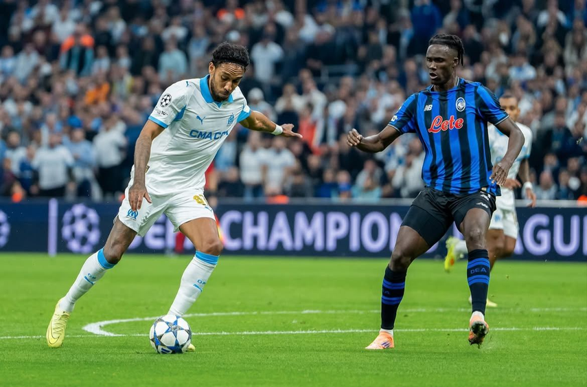 ¡Polémica! El Marsella con Michael Amir Murillo cayó ante el Atalanta en la Champions League