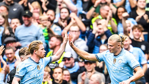 Erling Haaland marcó doblete en triunfo del Manchester City