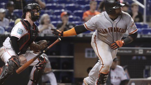 Sandoval rompe el empate y Gigantes ganan 6-3 a Marlins