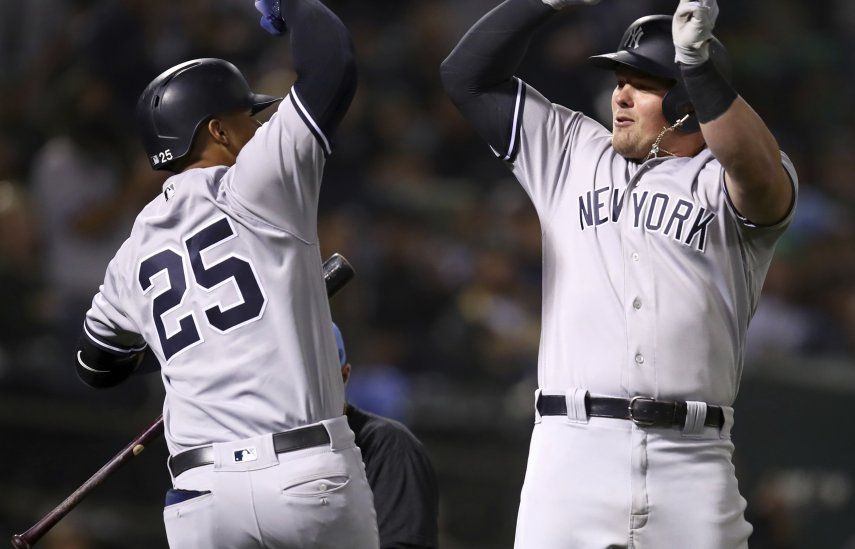 Yanquis vencen a Atléticos 5-1 con dos jonrones tardíos