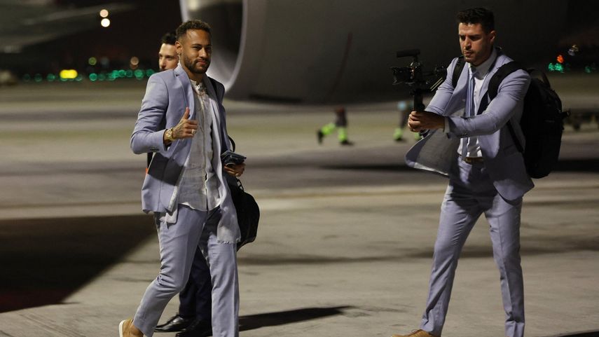 Qatar 2022: Neymar y Brasil llegan a Doha Foto: Geglobo