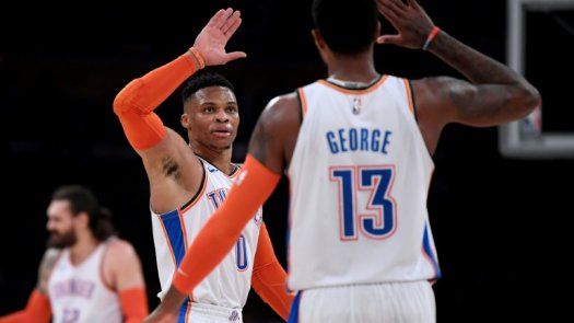 George y Westbrook, a lo grande el martes en la NBA