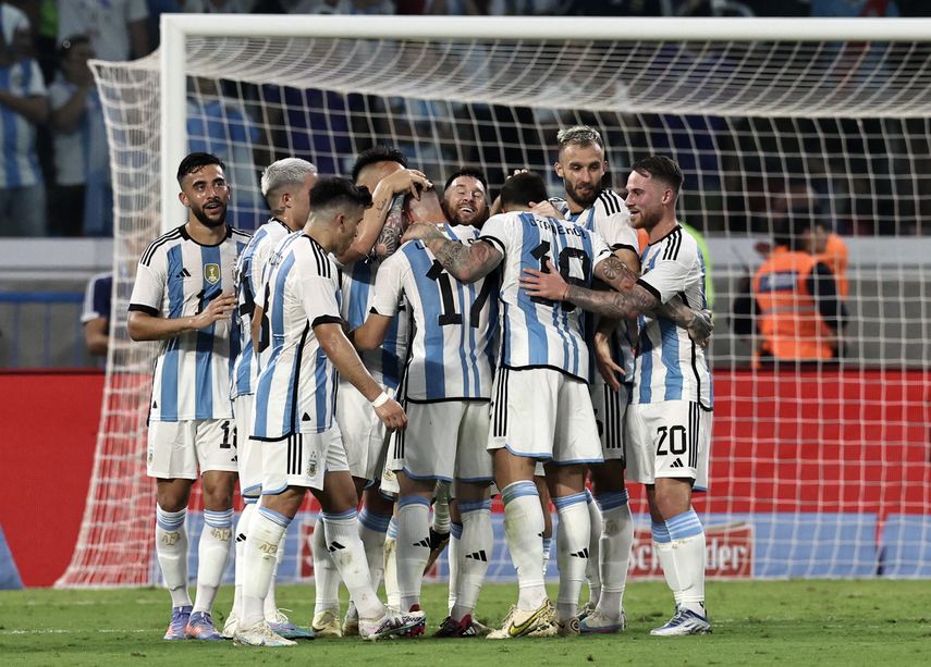&nbsp;Selección de Argentina golea a Curazao en amistoso