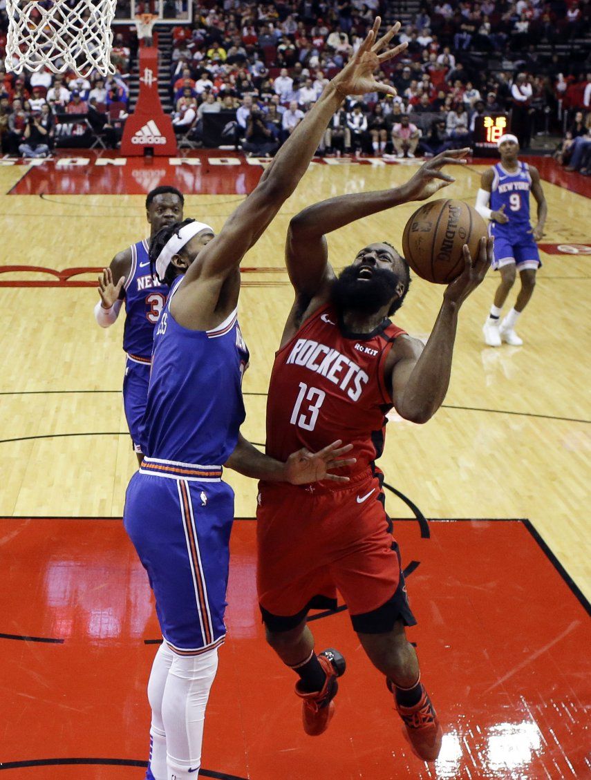 Con 37 puntos de Harden, Rockets vencen a Knicks