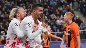 El RB Leipzig celebra su clasificación en la Champions League