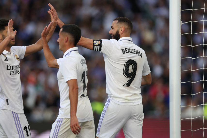 El Real Madrid golea al Valladolid con un Benzema encendido