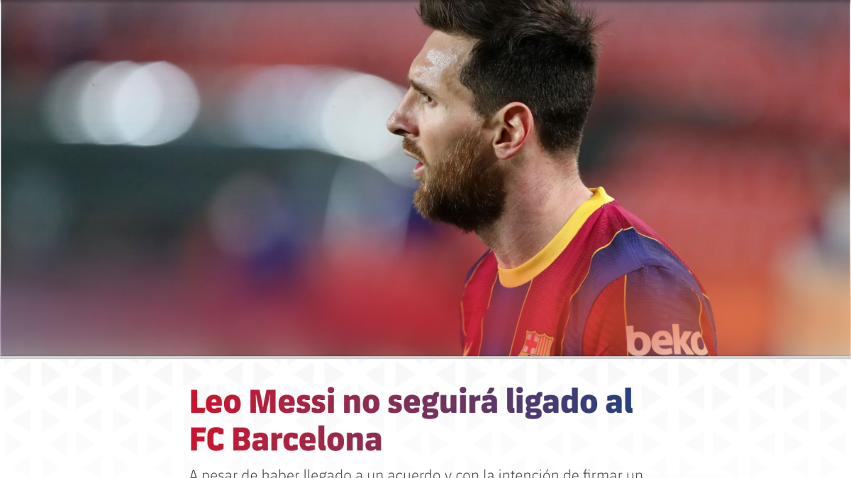 Así Comunicó El Barcelona La No Continuidad De Lionel Messi