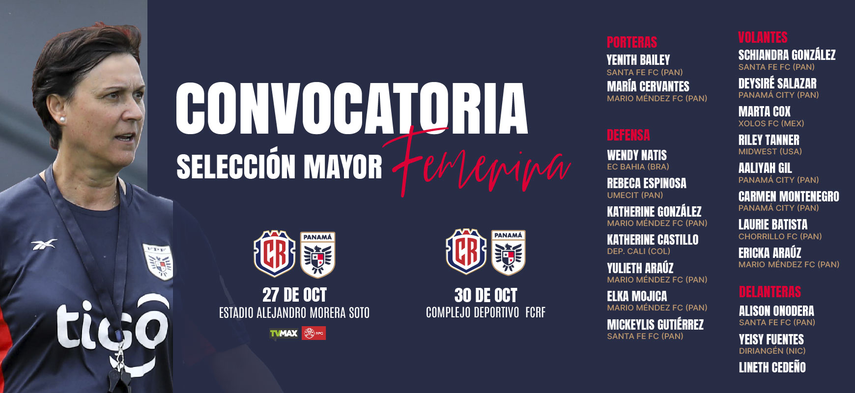 Panamá Femenina: Toña Is presentó su convocatoria para viajar a Costa Rica