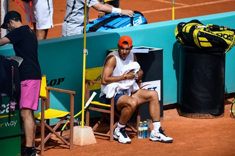 Nadal está un poco mejor de su problema estomacal