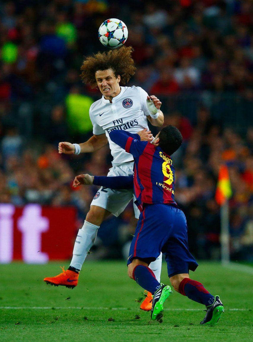 El brasileño David Luiz, baja parisina ante el Real Madrid