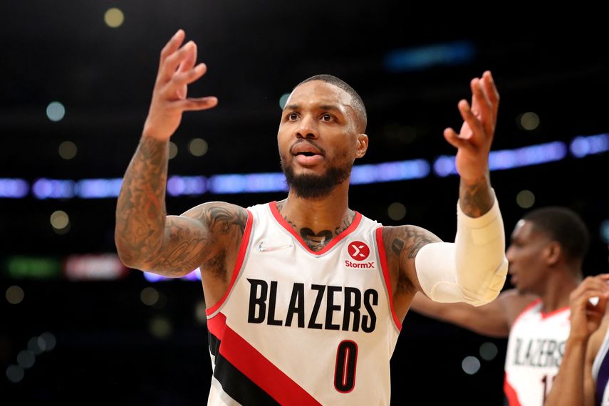 NBA: Damian Lillard es baja por lesión abdominal