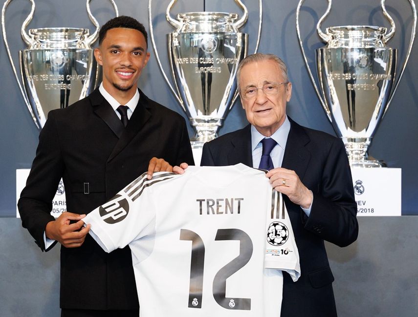 Trent Alexander-Arnold y sus reacciones en presentación con el Real Madrid
