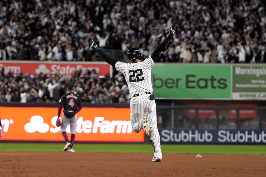 MLB: Yankees consiguen triunfo en el Juego 1 de la Serie de Campeonato ante Cleveland