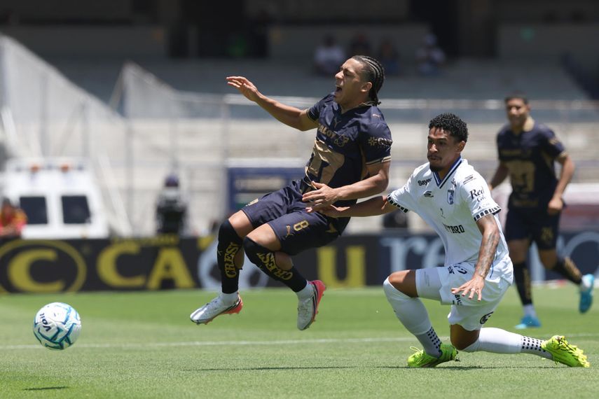 Pumas y Adalberto Carrasquilla no pasen del empate sin goles ante Querétaro