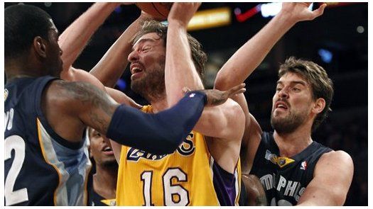 NBA: Lakers 124, Grizzlies 105; Gasol enfrenta a su hermano