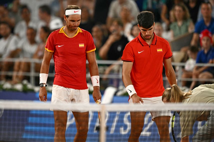 París 2024: Rafael Nadal y Carlos Alcaraz quedaron eliminados en dobles