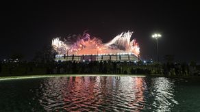LaEbb, la mascota de Qatar 2022, estuvo presente en la inauguración del Mundial.