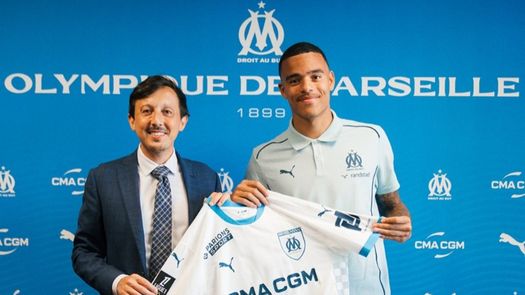 Mason Greenwood firma con el Olympique de Marsella de Amir Murillo