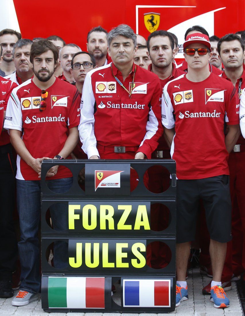 Ferrari homenajea al lesionado Jules Bianchi