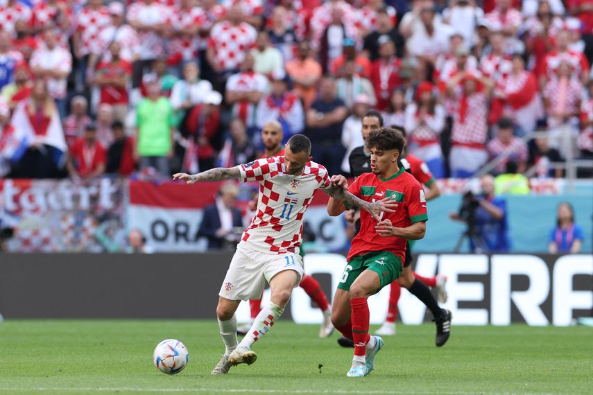 Selección de Croacia vs Marruecos. Foto AFP