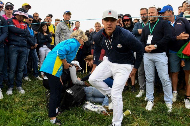 FOTOS INSÓLITAS-2018: Una espectadora pierde la visión en un ojo en la Ryder Cup