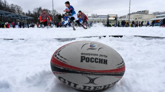 En Rusia, el rugby sobre nieve es un deporte en auge