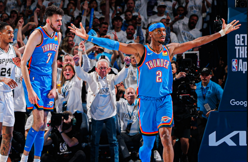 NBA: Los Thunder superan a los Spurs y empatan la final del Oeste