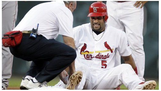Pujols se salva de lesión