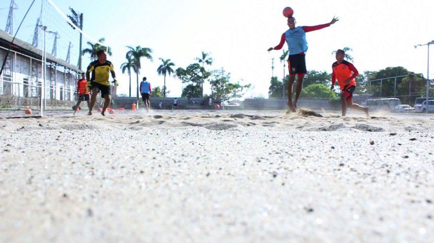 La selección de futplaya ya está en la sede del premundial
