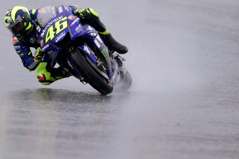 El GP de Valencia de MotoGP interrumpido por la lluvia