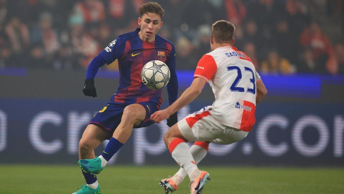 BARCA REMONTA!: FC Barcelona superó al Slavia Praga con doblete de Fermín