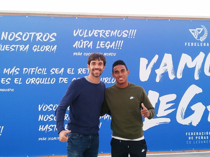 Christian Beguer visita en España a Yoel Bárcenas y a Fidel Escobar