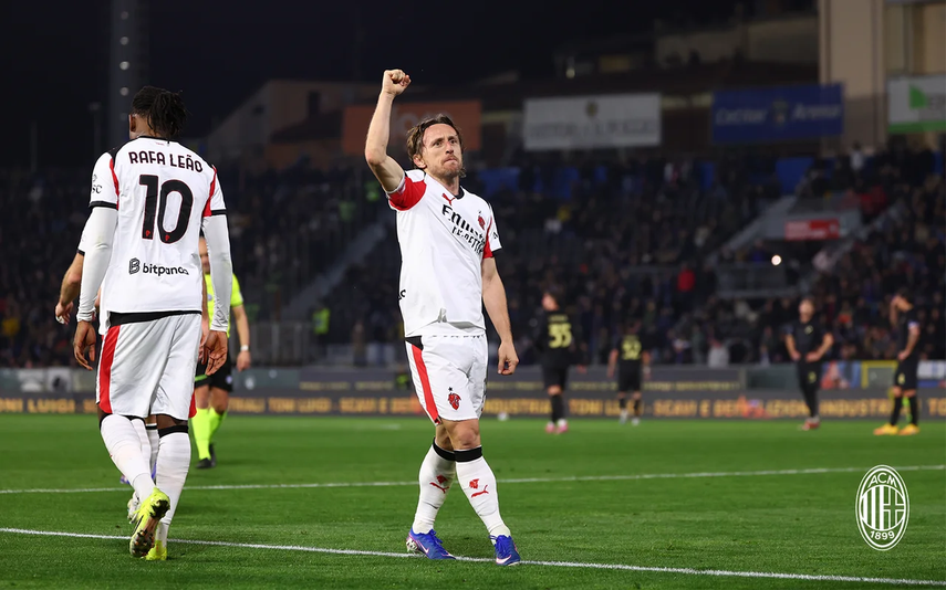 Luka Modric rescató al AC Milan en duelo ante el Pisa