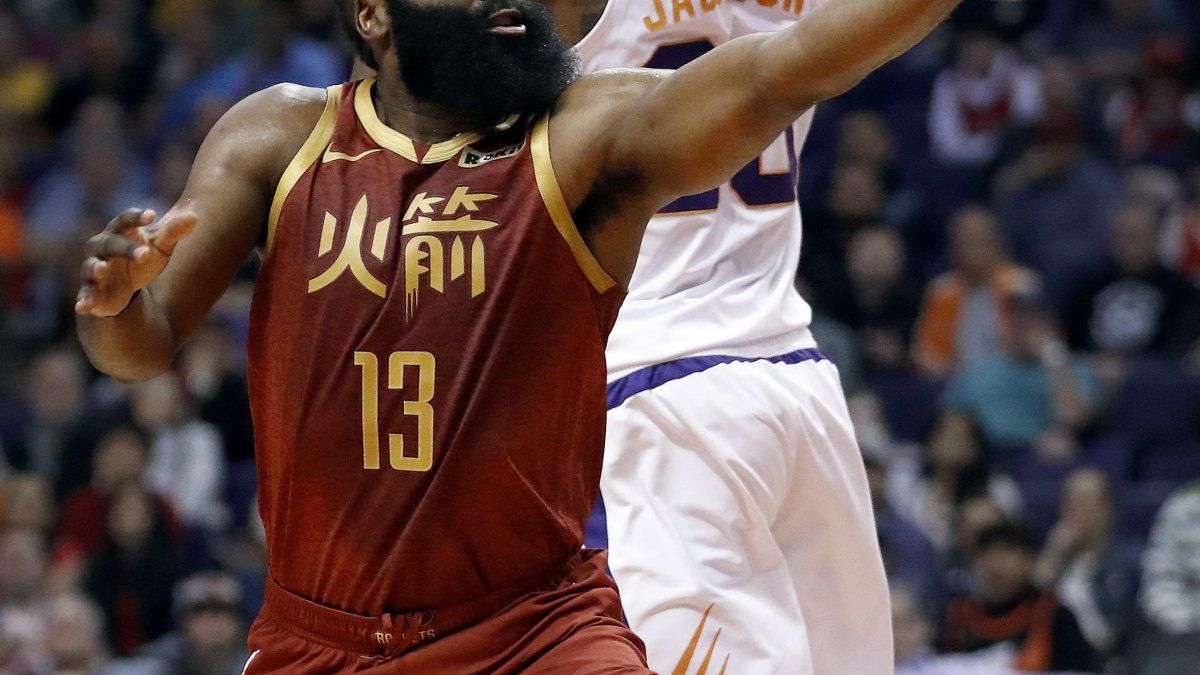 Harden anota 44 y Rockets se imponen 118-110 a Suns