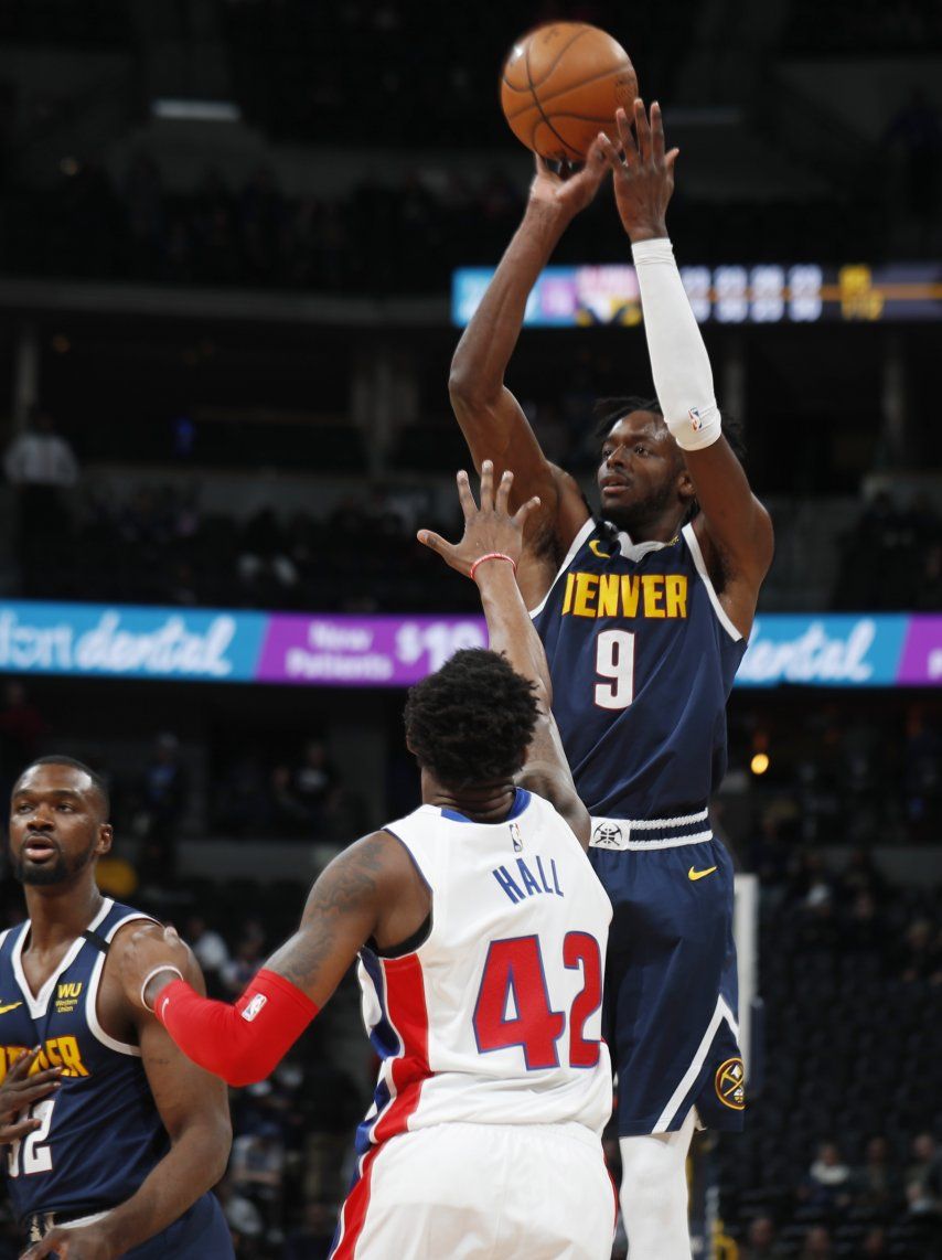 Grant consigue 29 puntos; Nuggets derrotan a Pistons