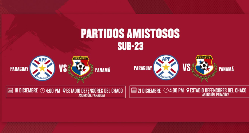 Panamá Sub-23 jugará amistosos ante Paraguay para cerrar el 2023&nbsp;