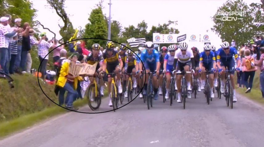 Caída en el Tour de Francia