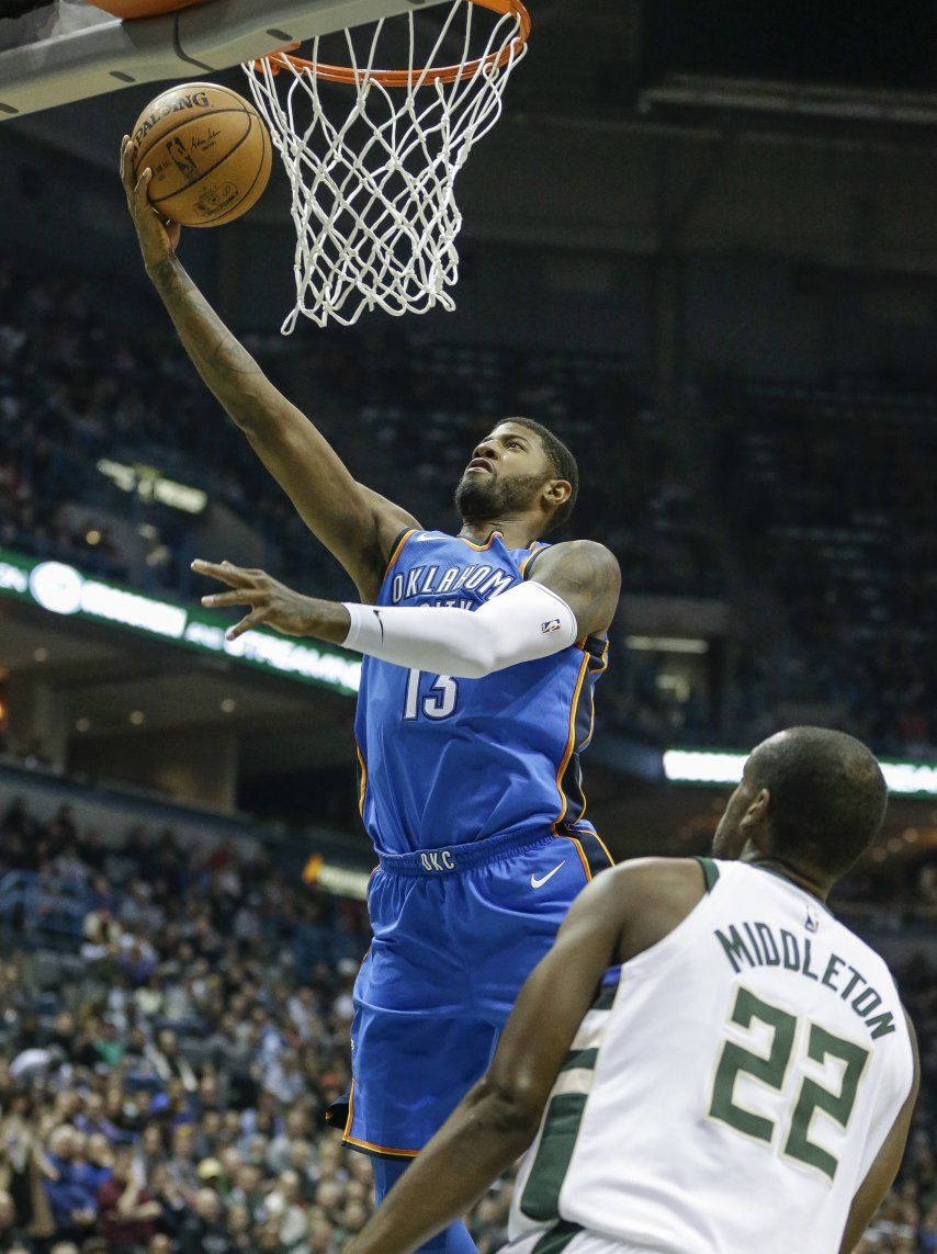Con 20 de George, Thunder aplasta a Bucks
