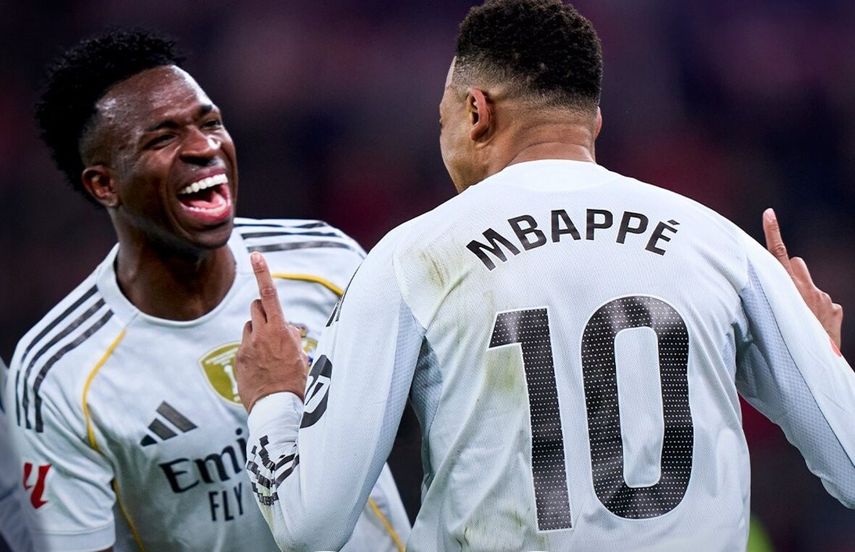 ¡CONTUNDENTES! El Real Madrid ganó en San Mamés liderados por Kylian Mbappé