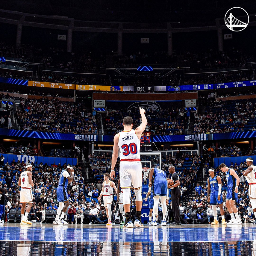 NBA: Stephen Curry destacó con 12 triples en triunfo de los Warriors ante Magic