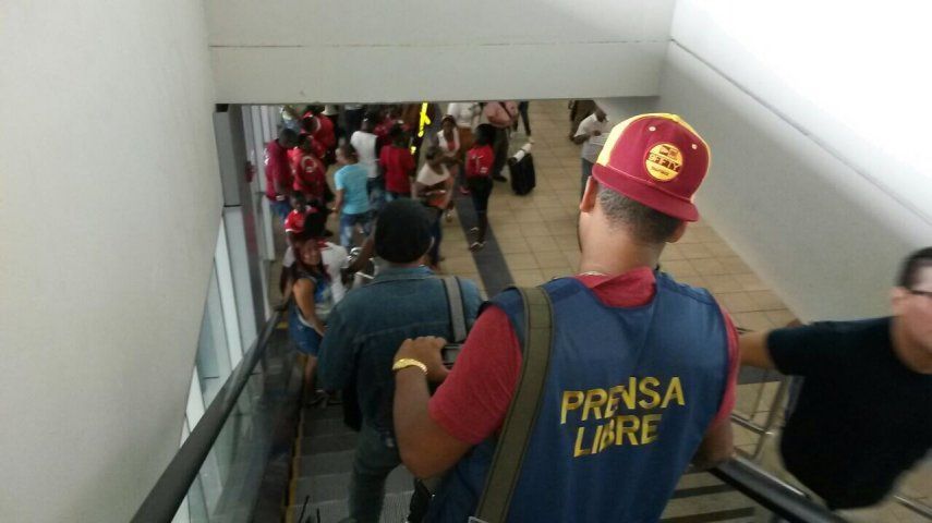 Llegada de los jugadores de Panamá tras Copa Oro