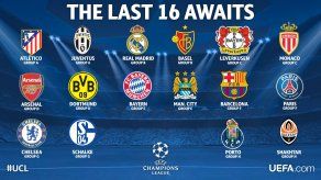 Los clasificados a octavos de final de la Liga de Campeones