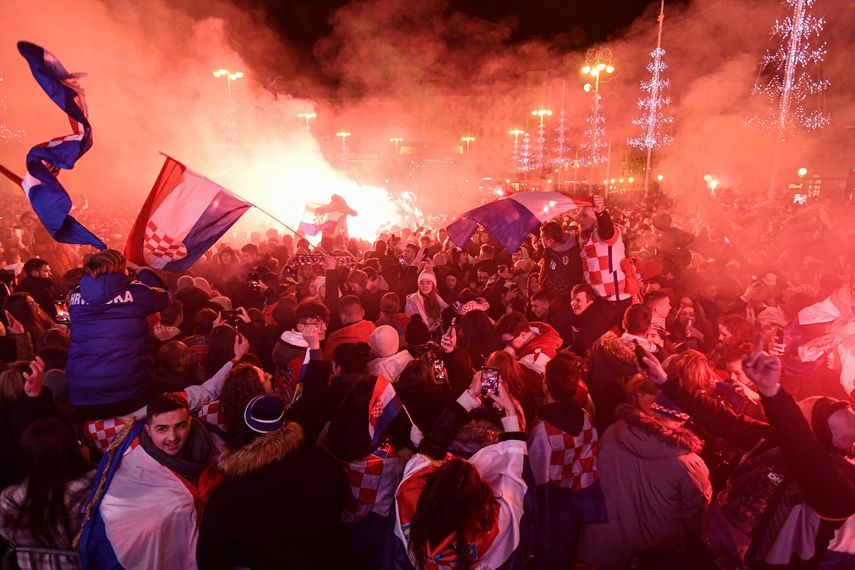 Qatar 2022: Celebración a lo grande en Zagreb por el 3er lugar de Croacia Foto:AFP&nbsp;